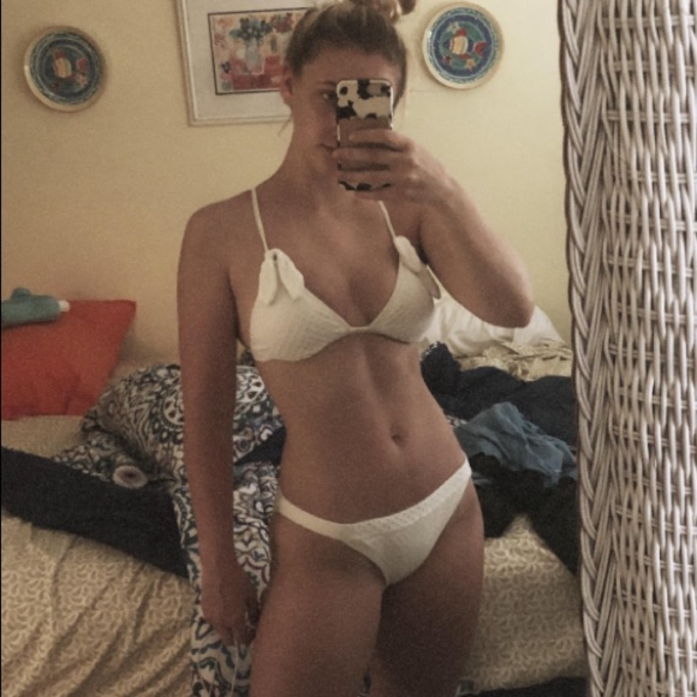 White textured bikini from Target